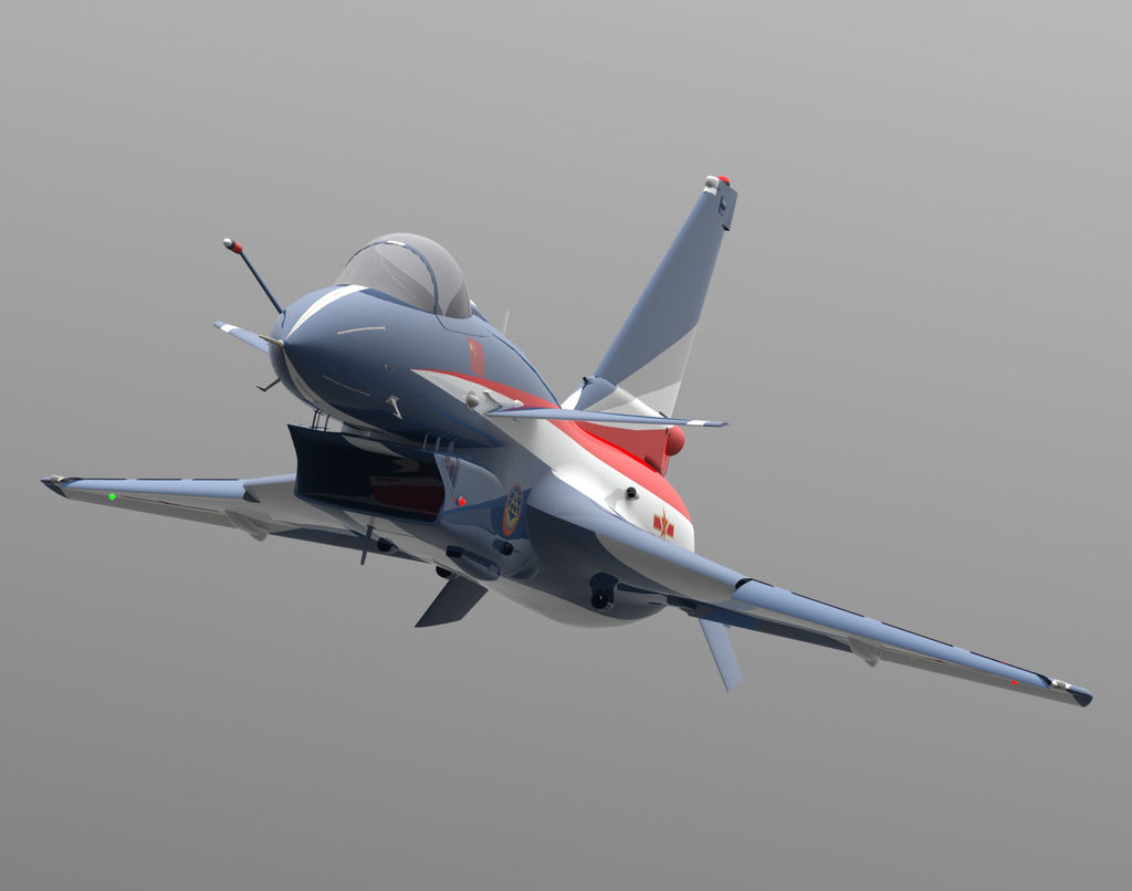 N349016 - J-10 Fighter (August 1st Aerobatic Team Coating) 3D Modeling Drawings, Designed by Solidworks