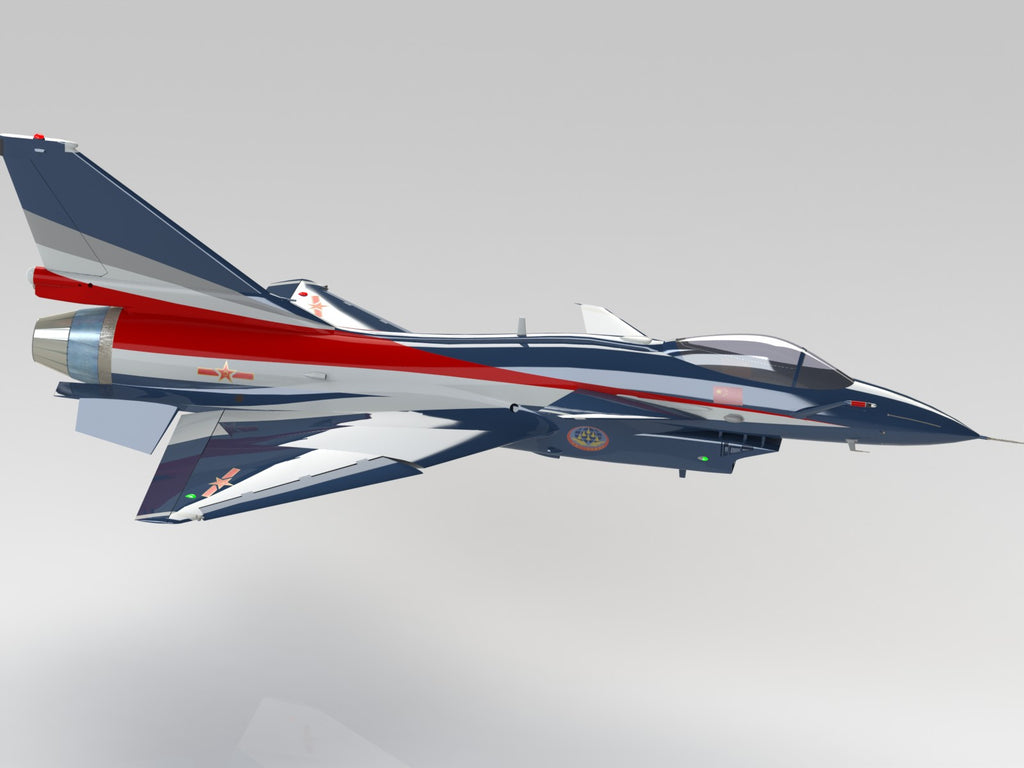 N349016 - J-10 Fighter (August 1st Aerobatic Team Coating) 3D Modeling Drawings, Designed by Solidworks