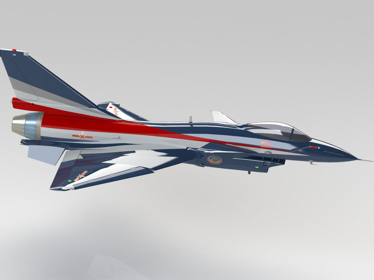 N349016 - J-10 Fighter (August 1st Aerobatic Team Coating) 3D Modeling Drawings, Designed by Solidworks