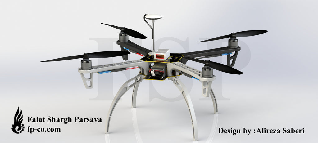 N348023 - DJI F450 UAV Frame 3D Modeling Drawings, Designed by SOLIDWORKS
