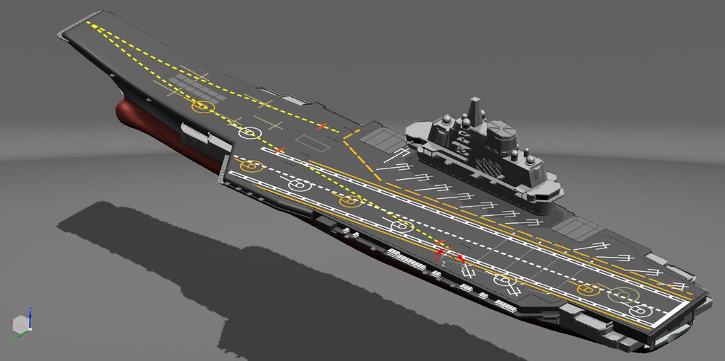 N349025 - Liaoning Aircraft Carrier 3D Model Drawings, Designed by UG NX9, with IGS  STP  X_T  STL Format