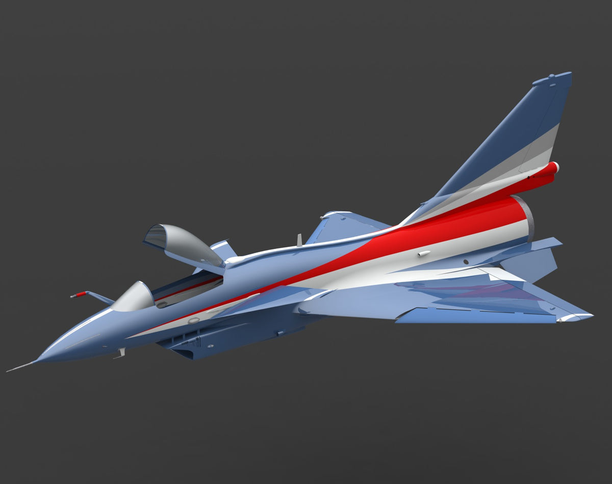 N349016 - J-10 Fighter (August 1st Aerobatic Team Coating) 3D Modeling Drawings, Designed by Solidworks