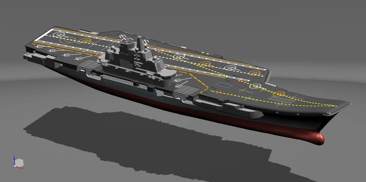 N349025 - Liaoning Aircraft Carrier 3D Model Drawings, Designed by UG NX9, with IGS  STP  X_T  STL Format