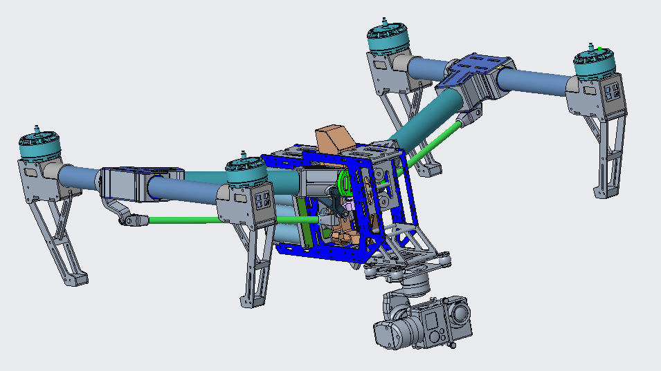 N348016 - Simulated Inspire Aerial Quadcopter 3D Drawings, STP Format