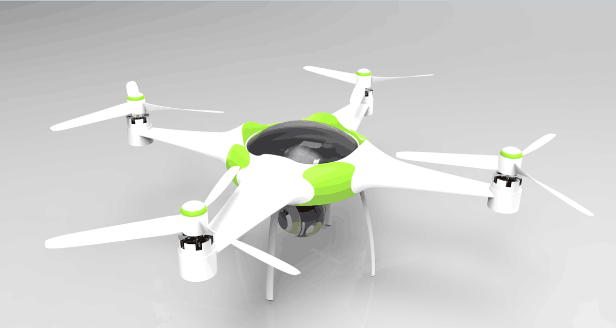 N348026 - UAV Styling 3D Modeling Drawings for Mechanical Innovation Design Competition, Designed by Solidworks