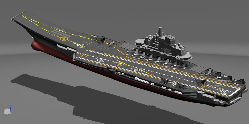 N349025 - Liaoning Aircraft Carrier 3D Model Drawings, Designed by UG NX9, with IGS  STP  X_T  STL Format