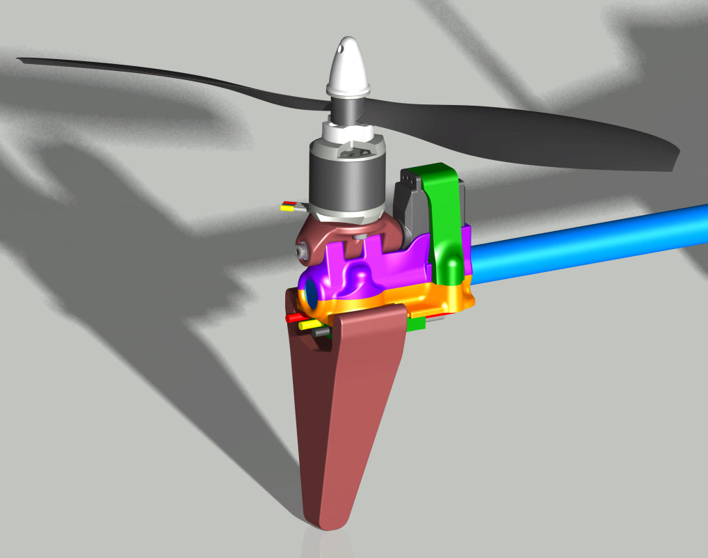 N348001 - 660mm Triaxial Rotor UAV 3D Drawings, STP Format