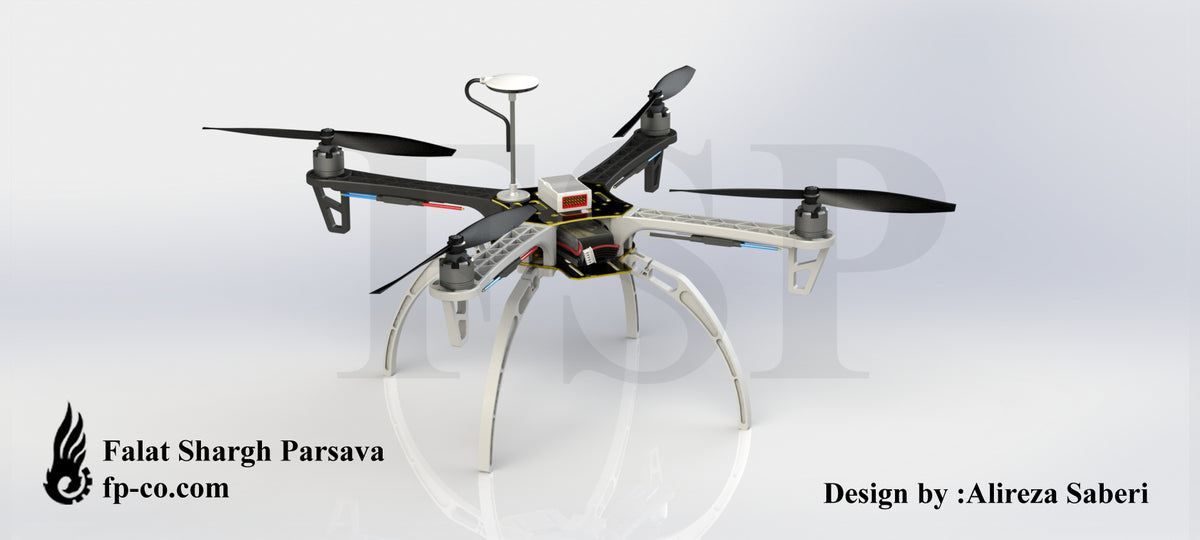 N348023 - DJI F450 UAV Frame 3D Modeling Drawings, Designed by SOLIDWORKS