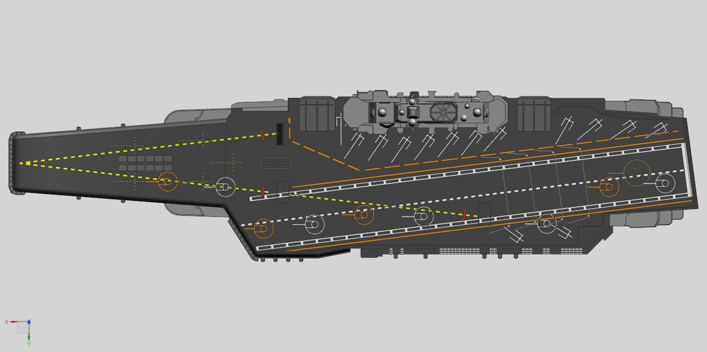 N349025 - Liaoning Aircraft Carrier 3D Model Drawings, Designed by UG NX9, with IGS  STP  X_T  STL Format