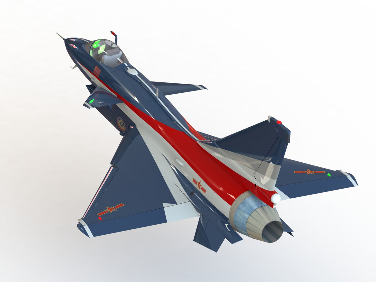 N349016 - J-10 Fighter (August 1st Aerobatic Team Coating) 3D Modeling Drawings, Designed by Solidworks