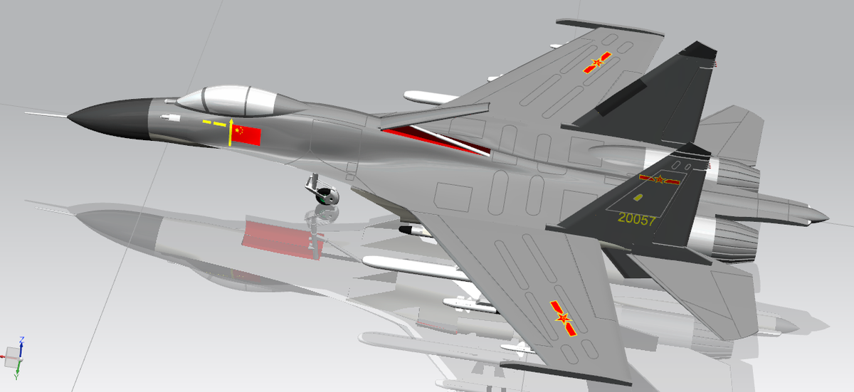 N349007 - J-11 Fighter 3D Model Drawings, Designed by UG