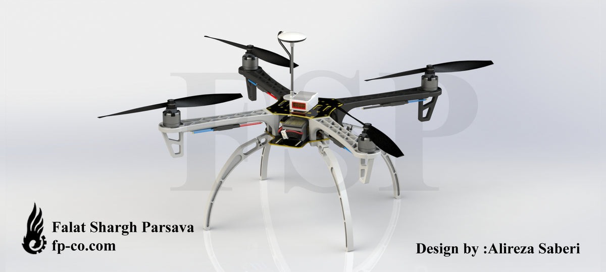 N348023 - DJI F450 UAV Frame 3D Modeling Drawings, Designed by SOLIDWORKS