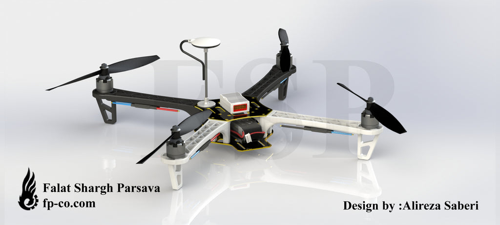 N348023 - DJI F450 UAV Frame 3D Modeling Drawings, Designed by SOLIDWORKS