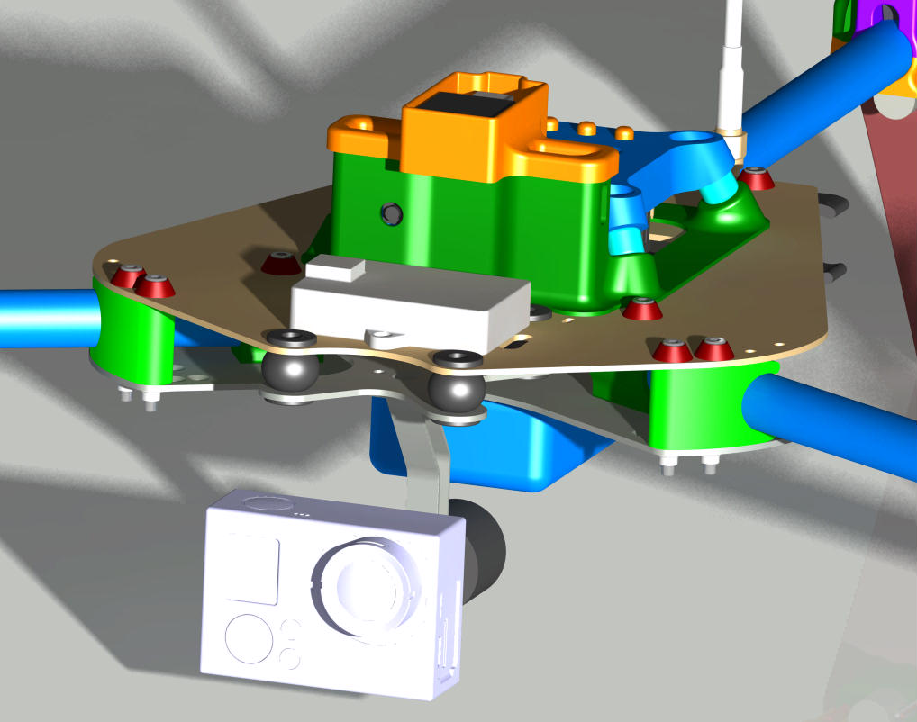 N348001 - 660mm Triaxial Rotor UAV 3D Drawings, STP Format