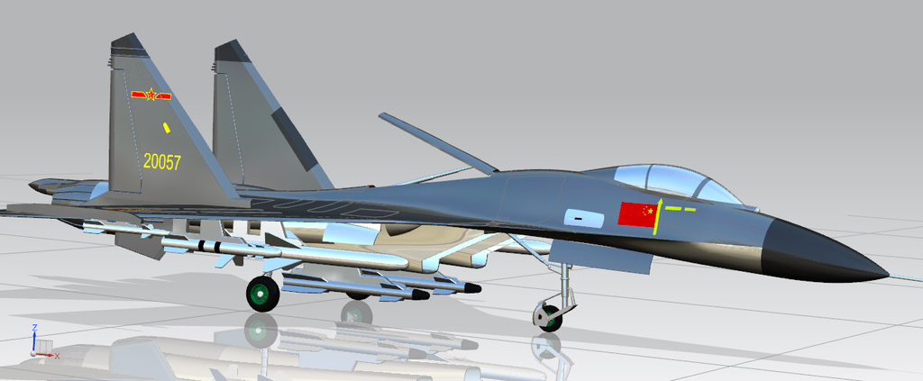 N349007 - J-11 Fighter 3D Model Drawings, Designed by UG