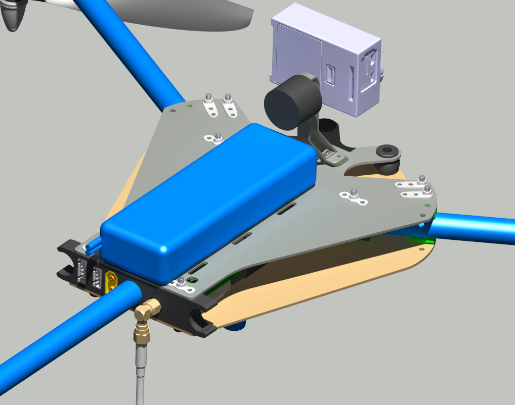 N348001 - 660mm Triaxial Rotor UAV 3D Drawings, STP Format