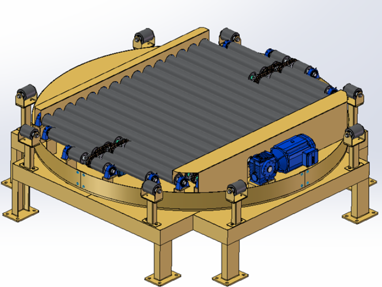 A0530. Heavy-duty Roller Conveyor Turntable