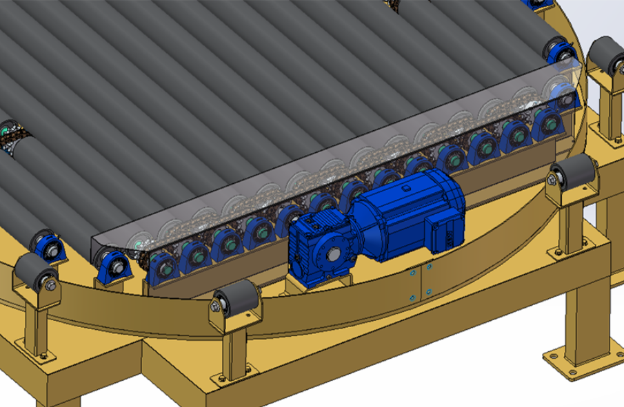 A0530. Heavy-duty Roller Conveyor Turntable