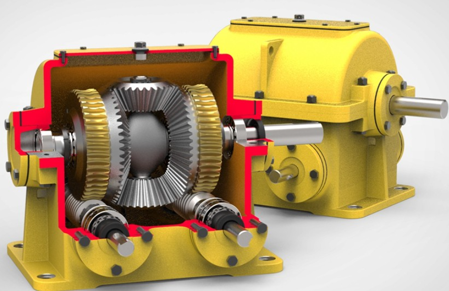 A0733. Worm & Bevel Gearbox