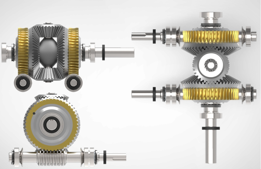 A0733. Worm & Bevel Gearbox