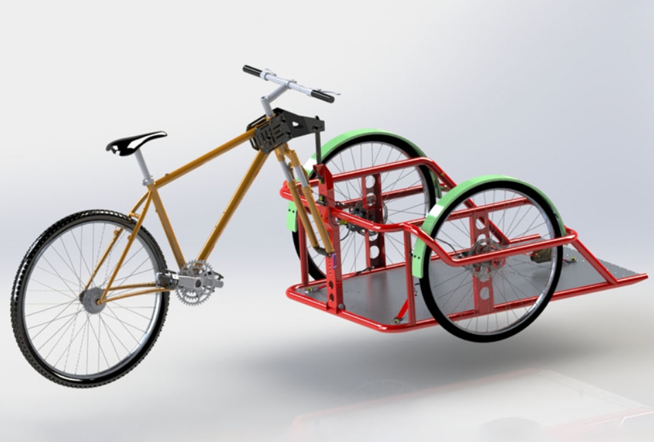 A1040. Reverse Trike Bicycle