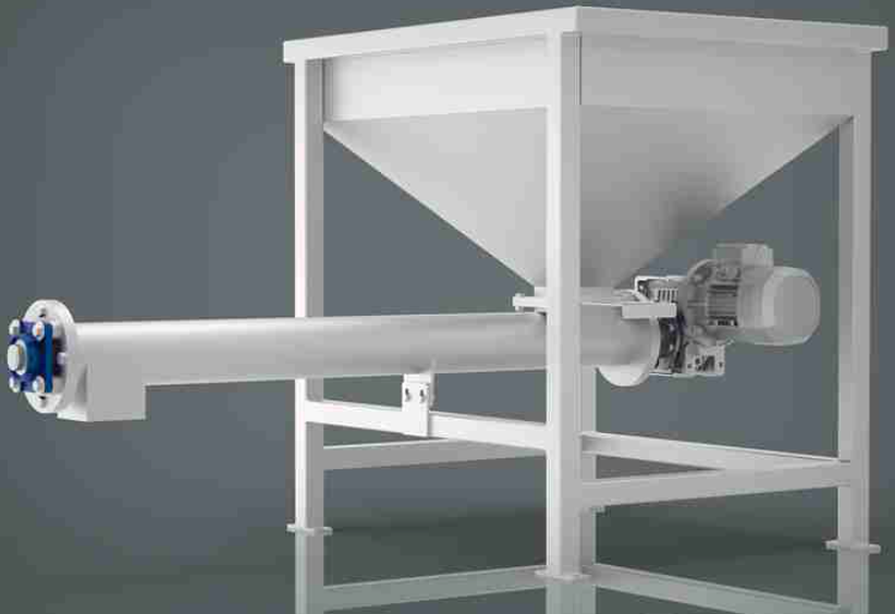 A1074. Screw Conveyor for Powder (with Hopper)