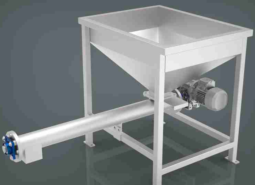 A1074. Screw Conveyor for Powder (with Hopper)