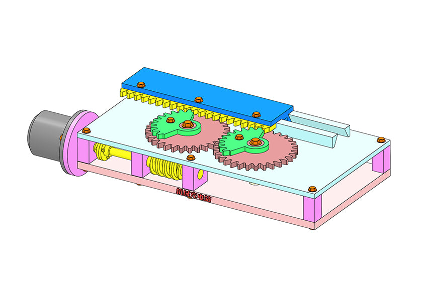 D0185 Gear-Rack Reciprocating Mechanism