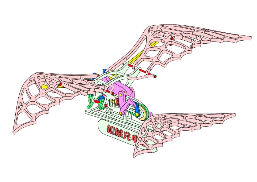 D0398 Bird Flapping Wing Mechanism
