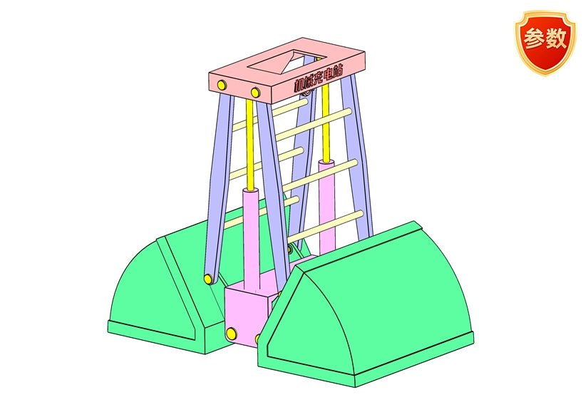 D0474 Grab Bucket Mechanism Principle Animation