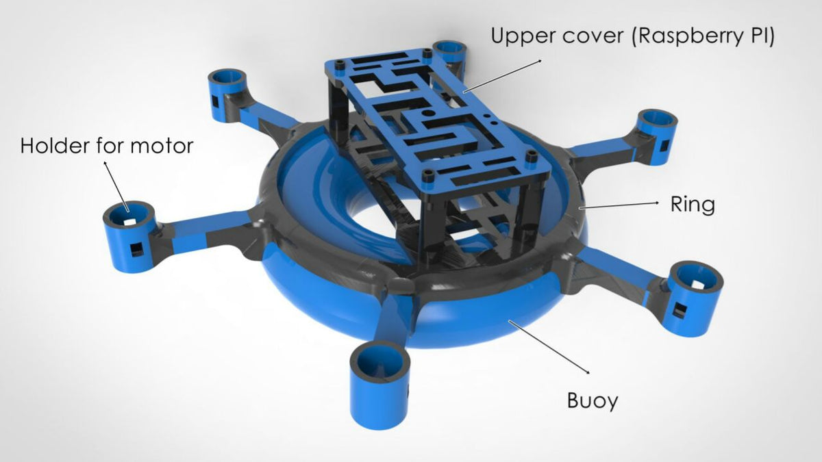 N348013 - UGV Hexacopter Flying UAV 3D Model Drawings, IGS Format