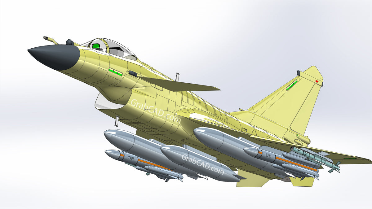 N349012 - J-10  J-10B  J-10Y Fighter 3D Model Drawings, x_t  STEP Format