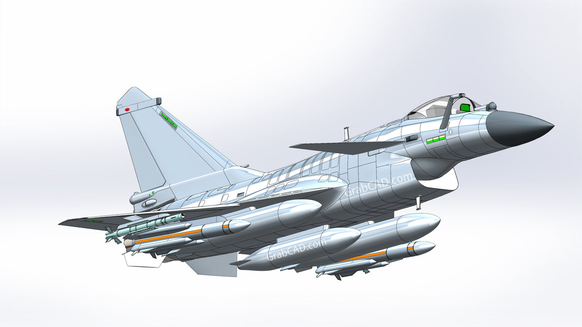 N349012 - J-10  J-10B  J-10Y Fighter 3D Model Drawings, x_t  STEP Format