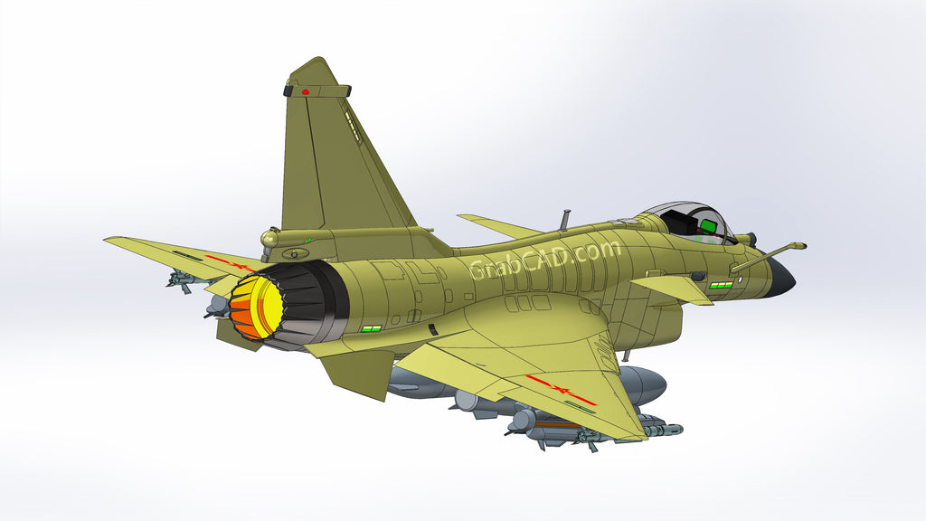 N349012 - J-10  J-10B  J-10Y Fighter 3D Model Drawings, x_t  STEP Format