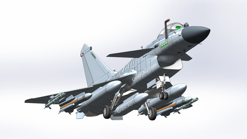 N349012 - J-10  J-10B  J-10Y Fighter 3D Model Drawings, x_t  STEP Format