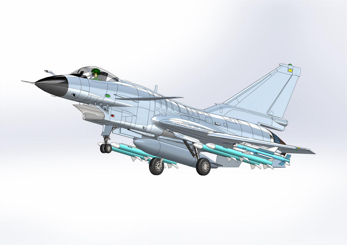 N349011 - J-10A Fighter Simplified Toy 3D Model Drawings, x_t Format