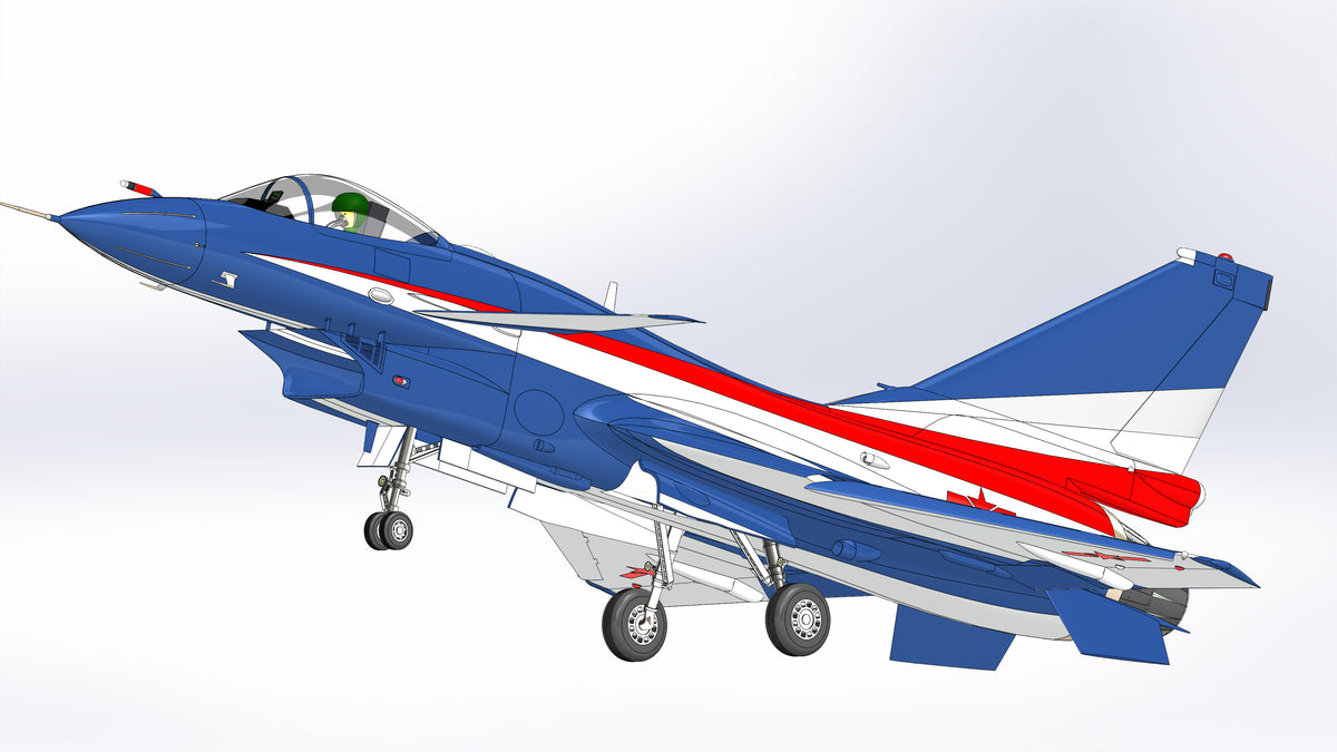 N349012 - J-10  J-10B  J-10Y Fighter 3D Model Drawings, x_t  STEP Format
