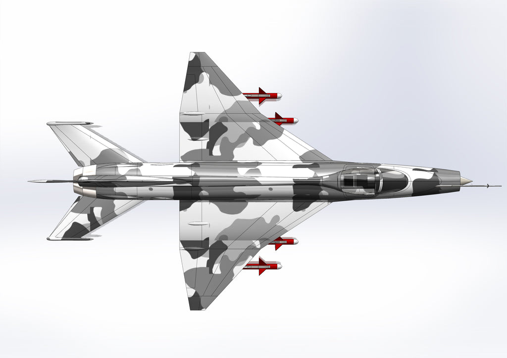 N349010 - J-7MG Fighter Simplified 3D Model Drawings, x_t  STEP Format