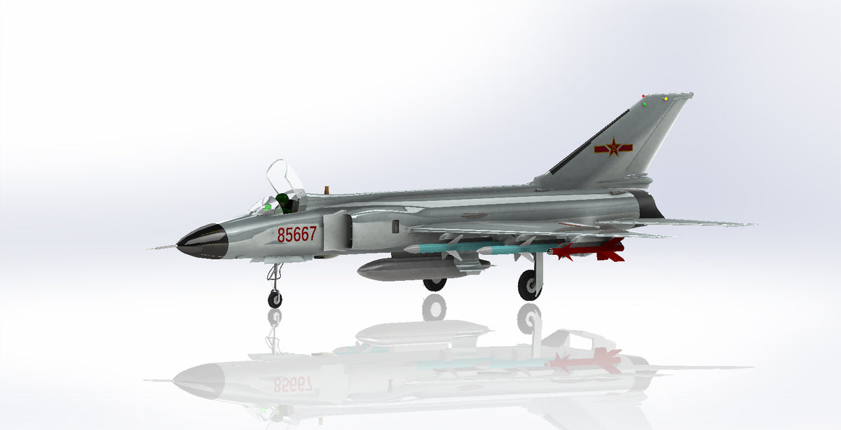 N349004 - Shenyang J-8 II Fighter Appearance Toy 3D Model Drawings, x_t Format