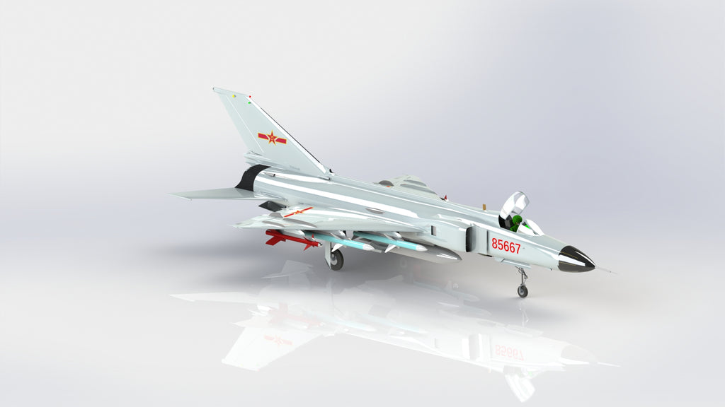 N349004 - Shenyang J-8 II Fighter Appearance Toy 3D Model Drawings, x_t Format