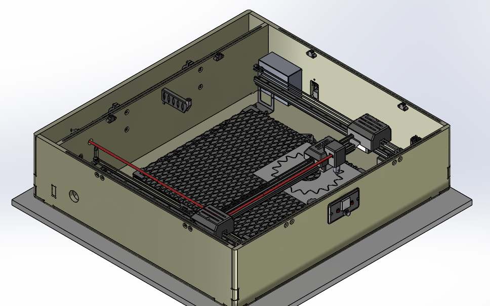 N314005-60W Laser Cutting Machine 3D Model (STEP)