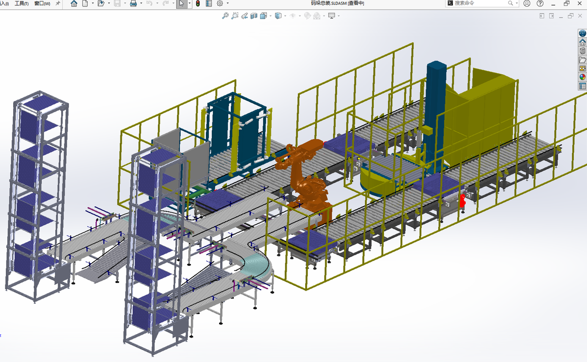 N306011 - Fully Automatic Palletizing & Wrapping Packaging Production Line