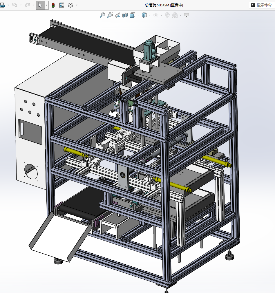 N306077 - 3D Model Drawings of Non-standard Automatic Packaging Machine for Food & Gift Packaging, Designed by Solidworks
