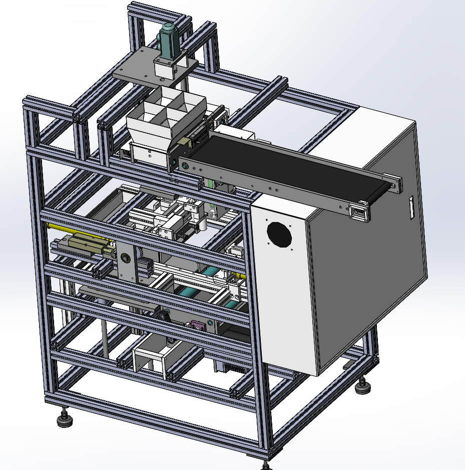 N306077 - 3D Model Drawings of Non-standard Automatic Packaging Machine for Food & Gift Packaging, Designed by Solidworks