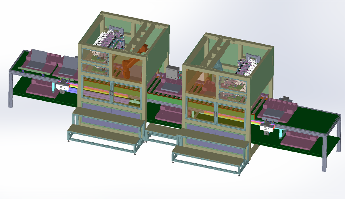 N308053 Label Peeling & Applying Integrated Machine