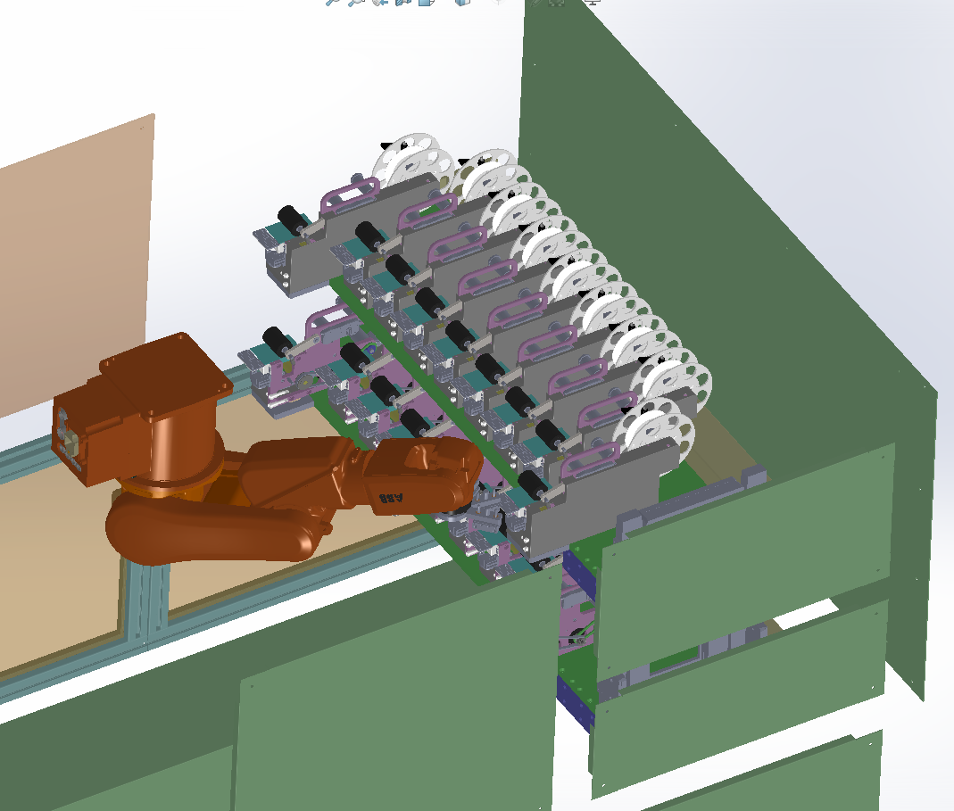 N308053 Label Peeling & Applying Integrated Machine