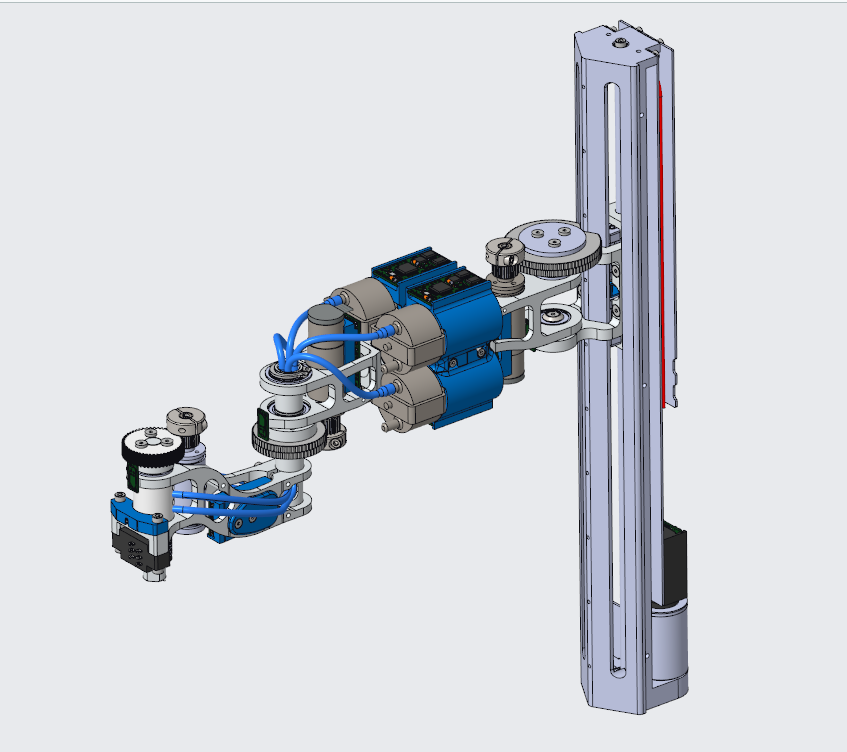 N311022 4-Axis SCARA Robotic Arm 3D Model Designed by SolidWorks with STEP File