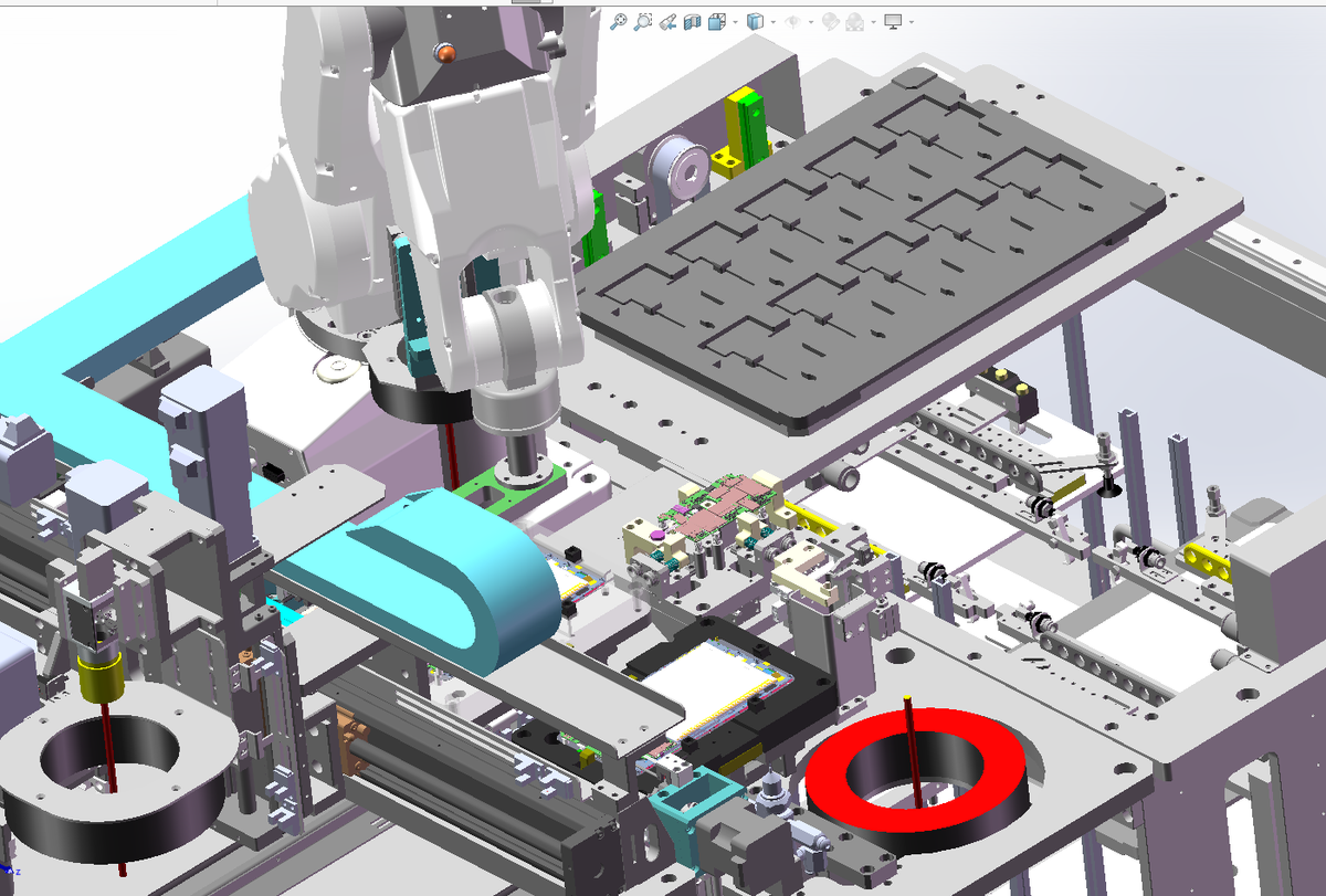 N311040 Automatic Robot Assembly Equipment for Main Board & Front Shell of Flat Panel