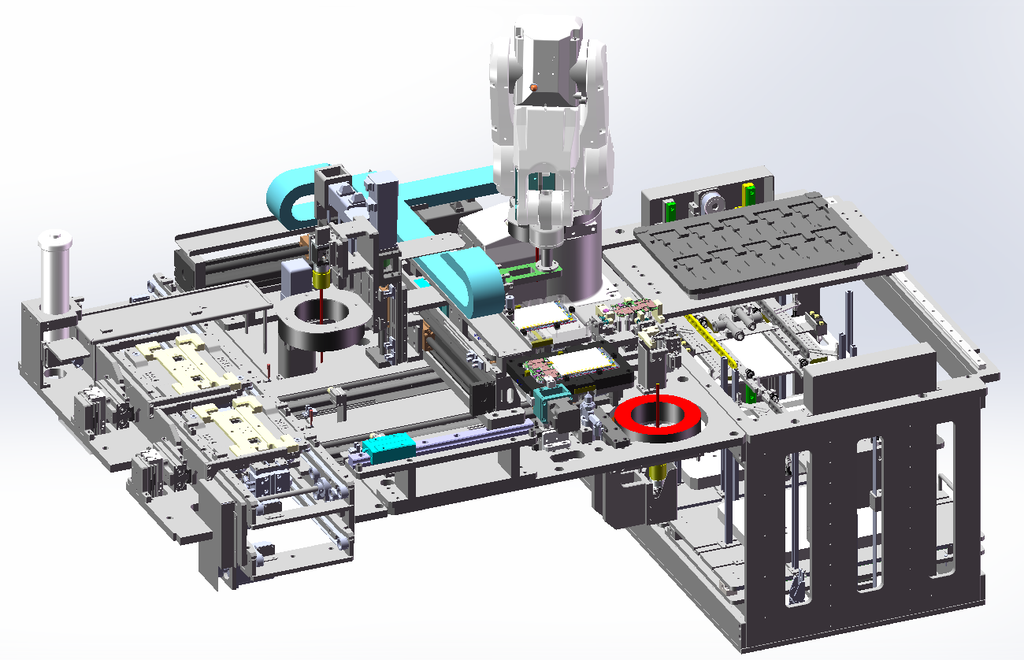 N311040 Automatic Robot Assembly Equipment for Main Board & Front Shell of Flat Panel