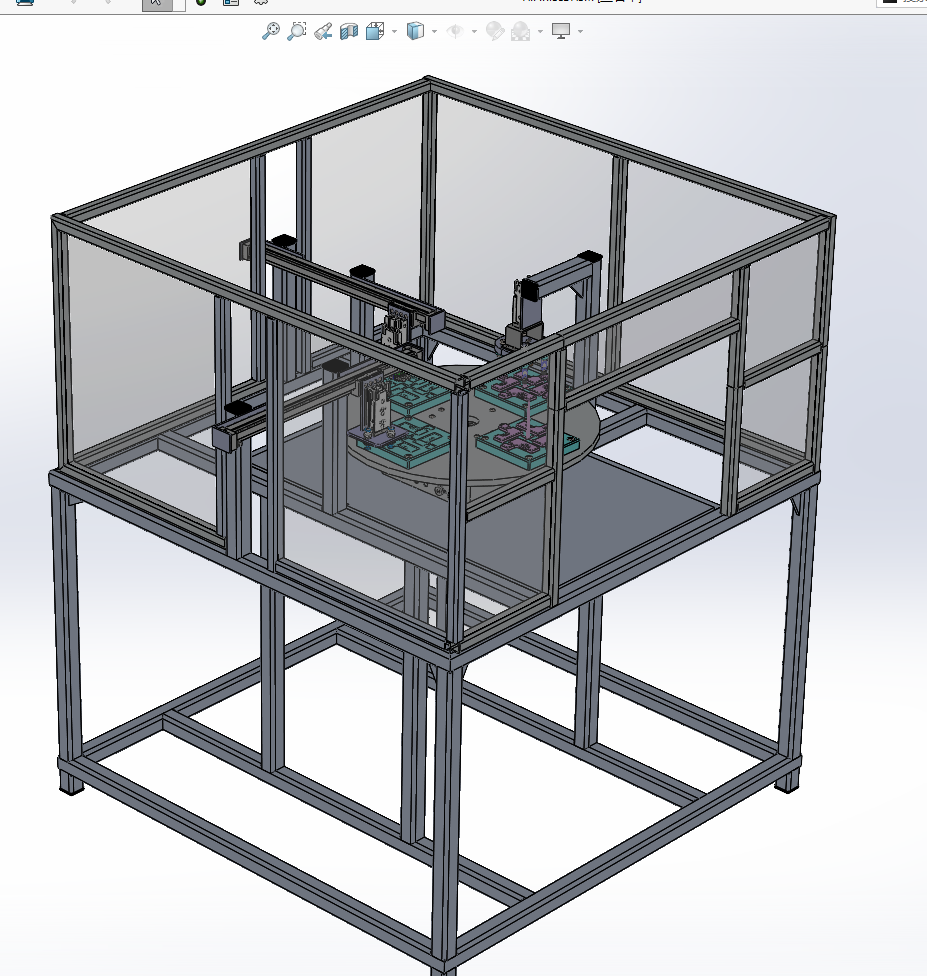 N314032-Cutting Machine Feeding Mechanism 3D Drawing (Solidworks)